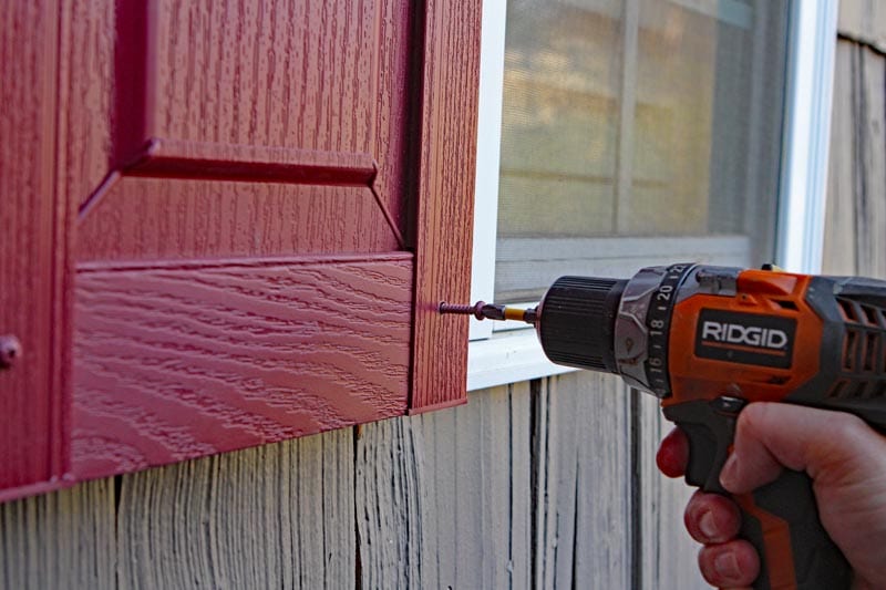 How To Install Vinyl Exterior Shutters With Spikes Or Screws To The Window